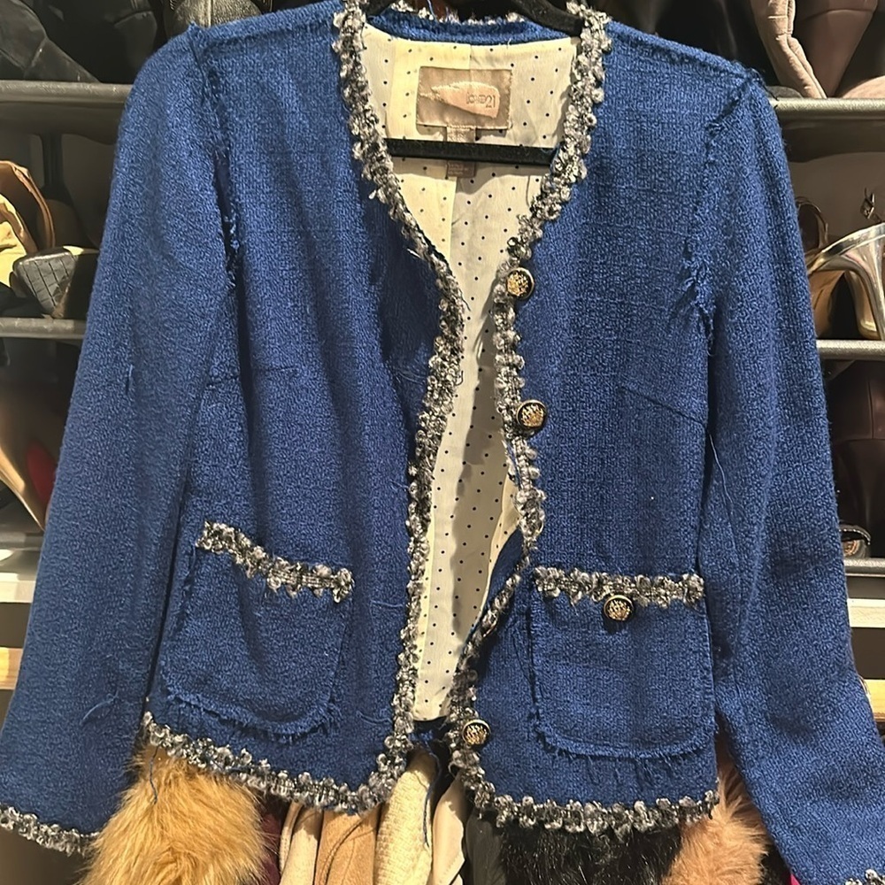 Blue Woven Blazer​​​​​